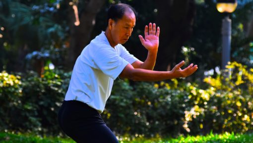 Man practicing Tai Chi